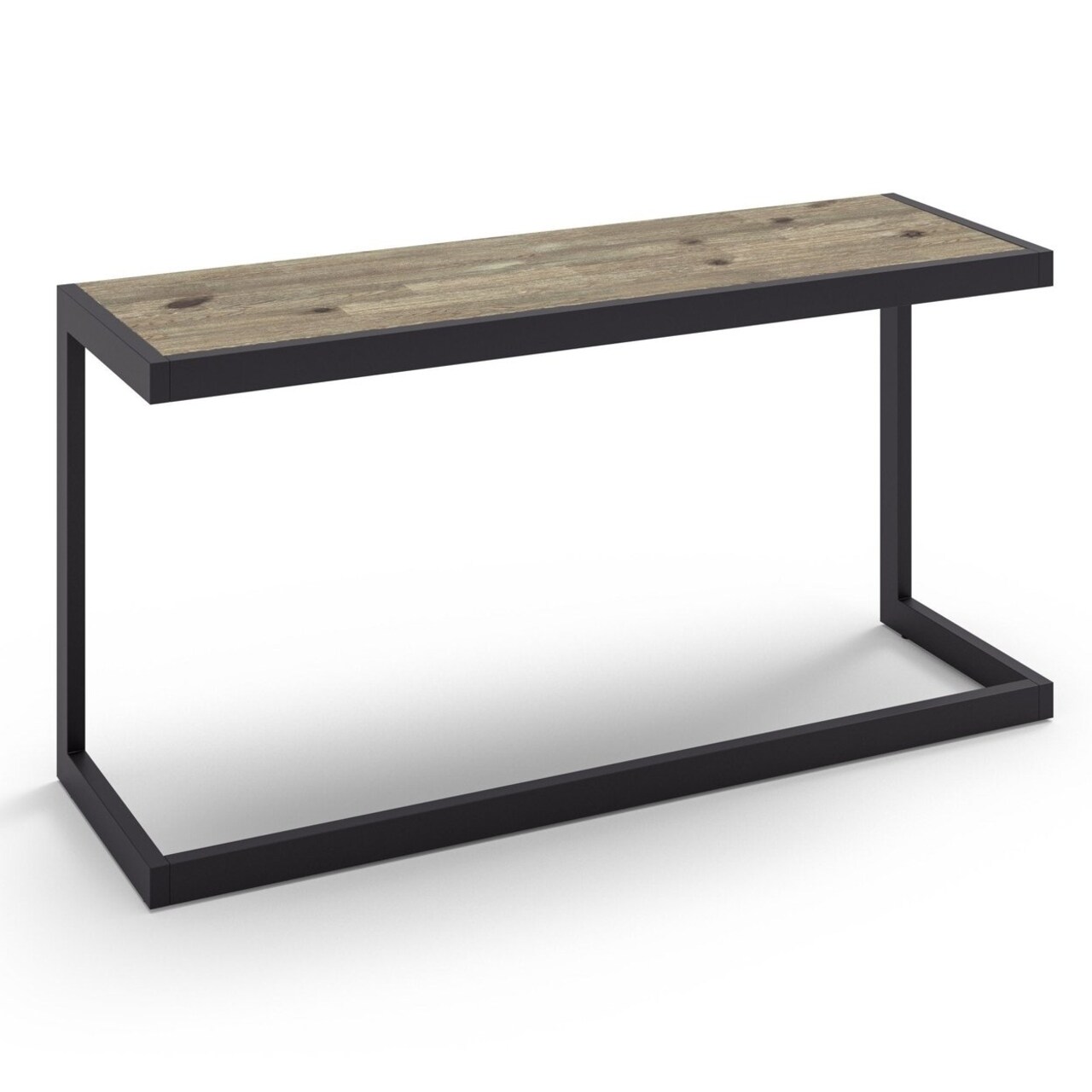 Simplihome Erina Solid Wood And Metal 52" Industrial Console Sofa Entryway Table